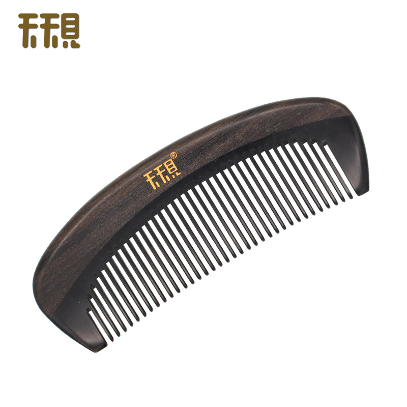 Every Day To See The Wood Comb Manufacturers Direct To Shen Gui Bao Angle Comb Splicing Comb Handless Fine Teeth Bag Comb Can Be Engraved And Painted details Picture
