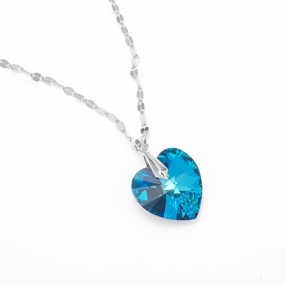 Yasliffe heart pendant female S925 silver love diamond temperament collarbone necklace female Japanese and Korean tide net red jewelry Specification drawing