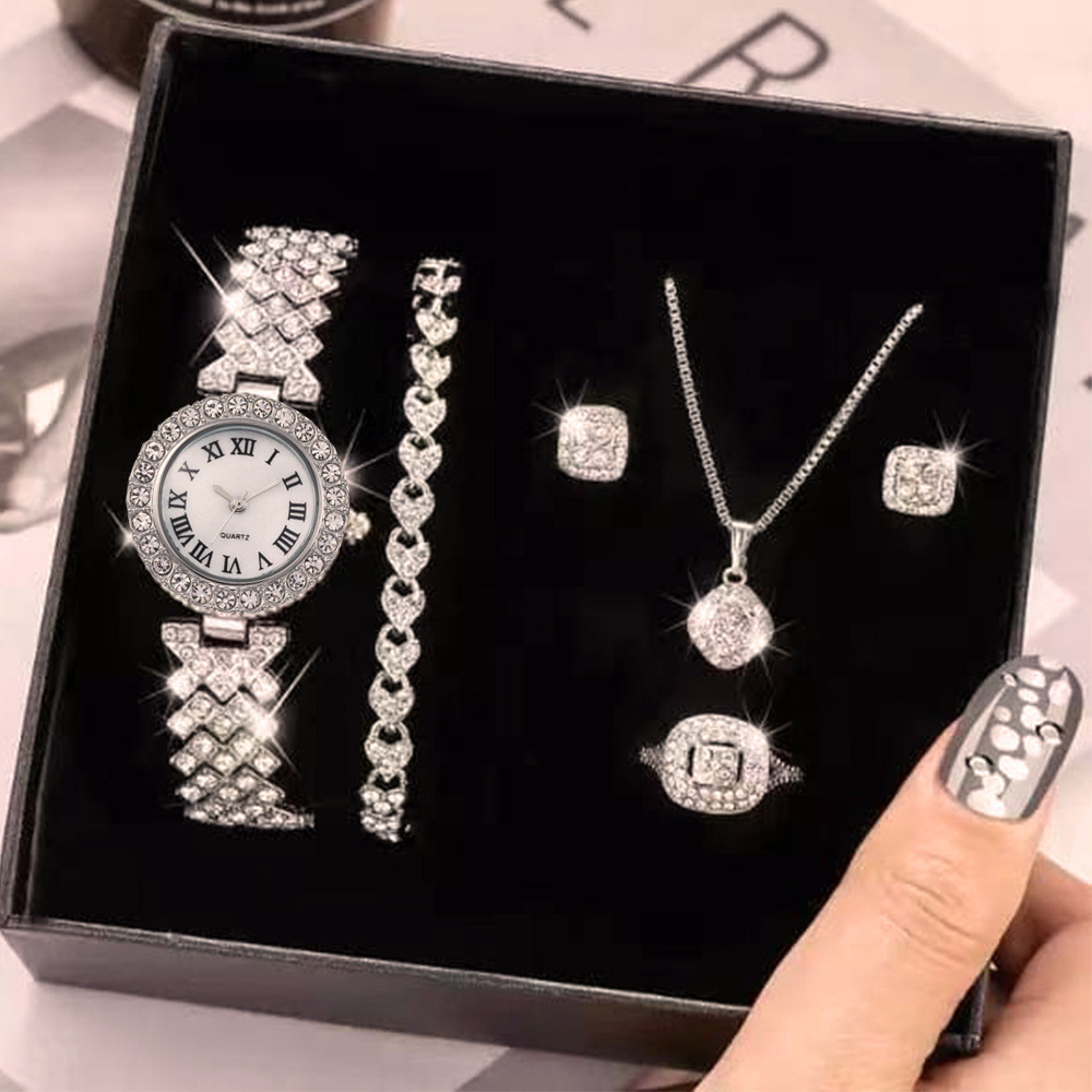 Foreign Trade Explosive Roman Grain Inlaid Diamond Women's Watch Women's Quartz Watch Bracelet Women's Watch Manufacturers In Stock Specification drawing