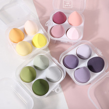 4粒鸡蛋盒装美妆蛋非乳胶不吸粉葫芦粉扑 干湿两用彩妆蛋遇水变大