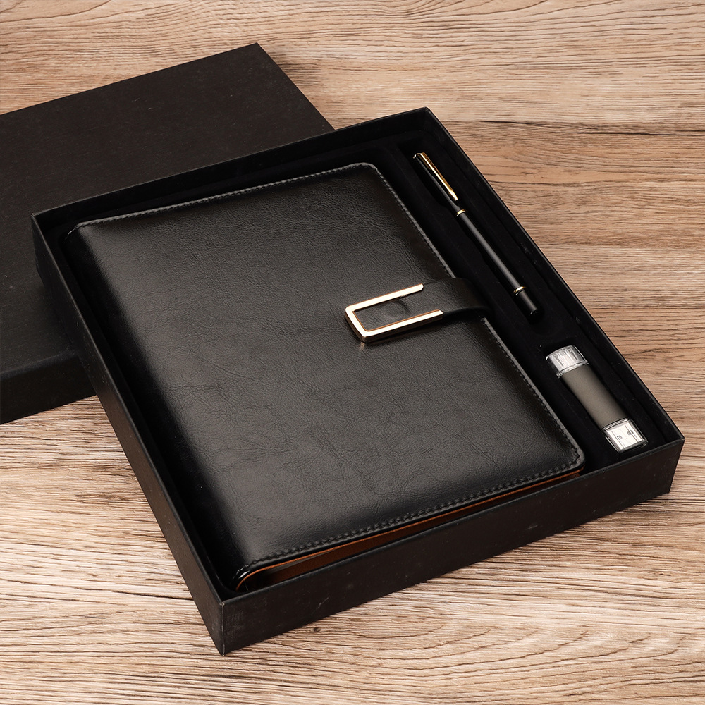 A5 loose-leaf book Set: USB Flash Drive Gift Set for school, enterprise and company business employee activities, LOGO design Application Scenario