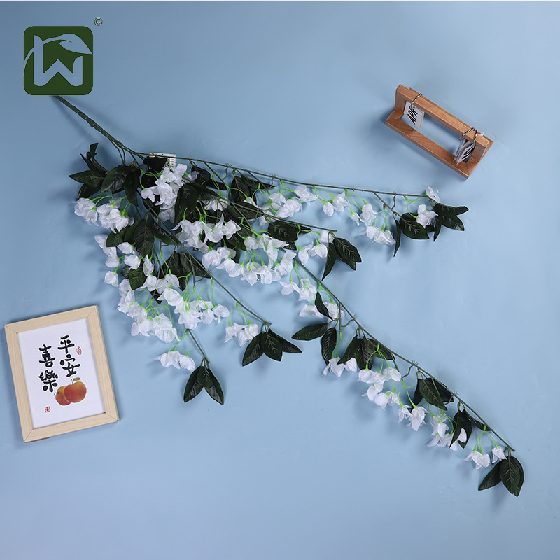 Artificial flower hanging, vine wall hanging, flower art, vine flower decoration, hotel, home, living room flower arrangement wholesale, triangular rose = details Picture