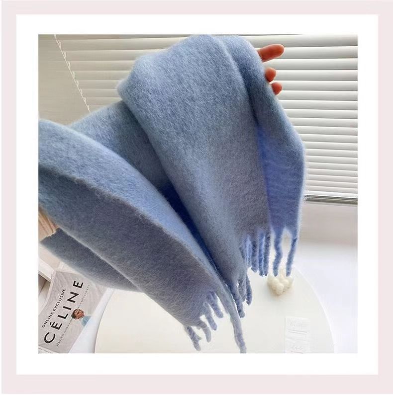 围巾女冬季高级感秋冬新款毛绒加厚保暖披肩纯色仿羊绒围脖外贸男详情15