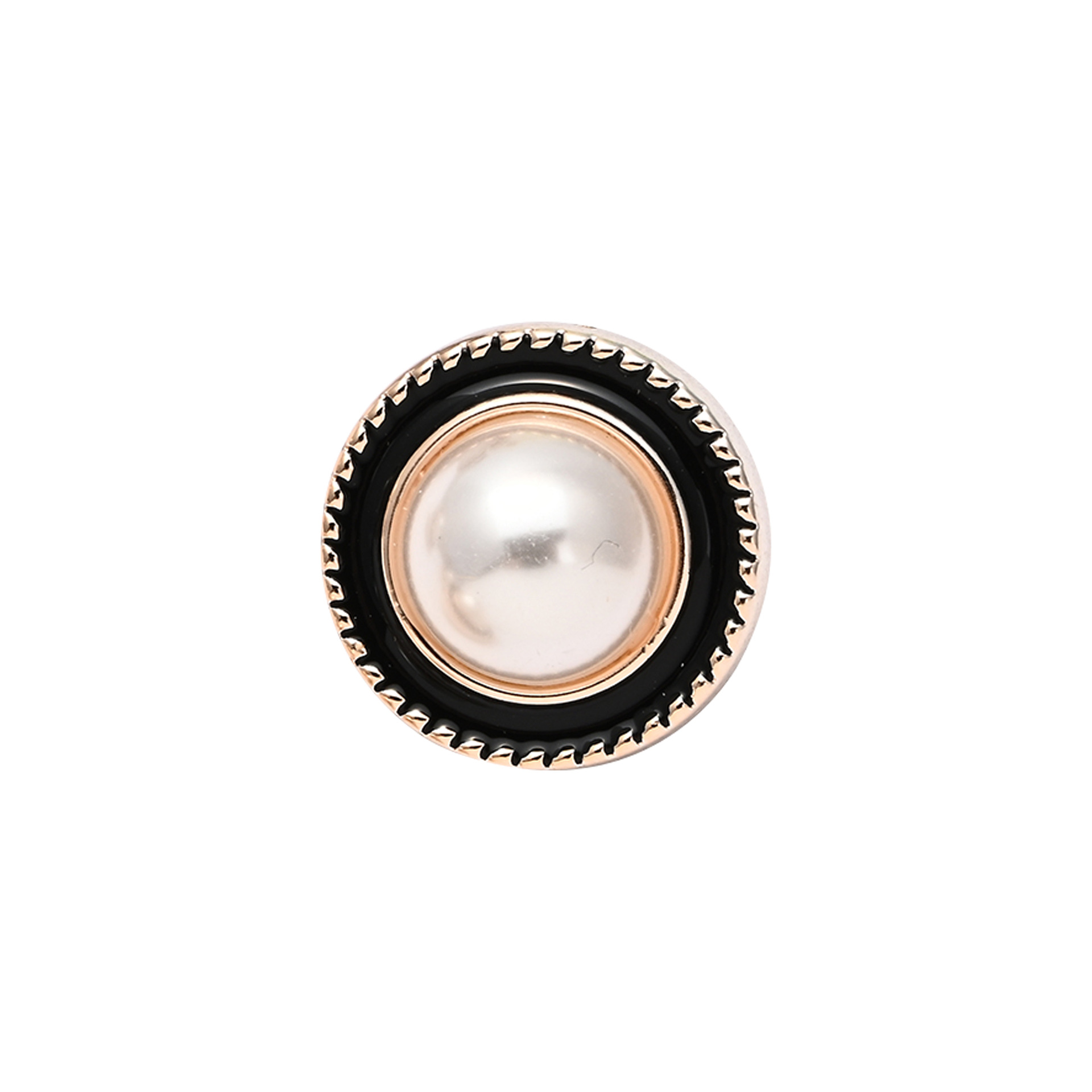 The manufacturer supplies circular smooth spiral edge black and silver button metal single-hole shirt buttons in stock for wholesale Item Picture