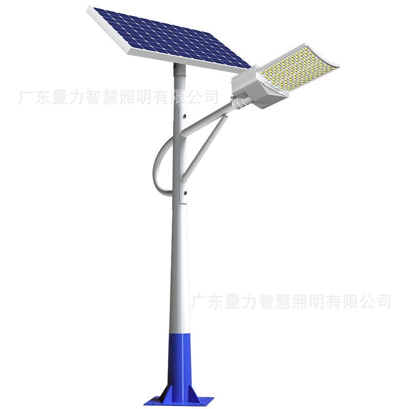 Solar outdoor lamps, arc-shaped LED high-pole lamps, ultra-bright and high-power engineering complete set of 6-meter and 8-meter new rural street lamps Item Picture