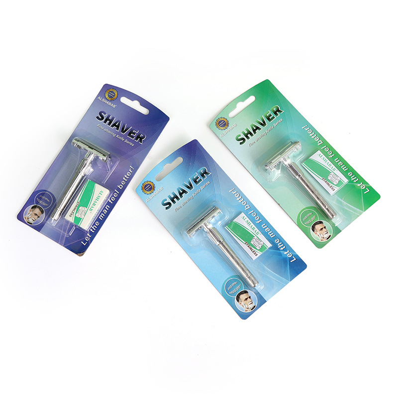 ALSHABAB Jipai original razor, manual razor, men's upgraded version, adjustable sharpness, washable stainless steel double-sided knife