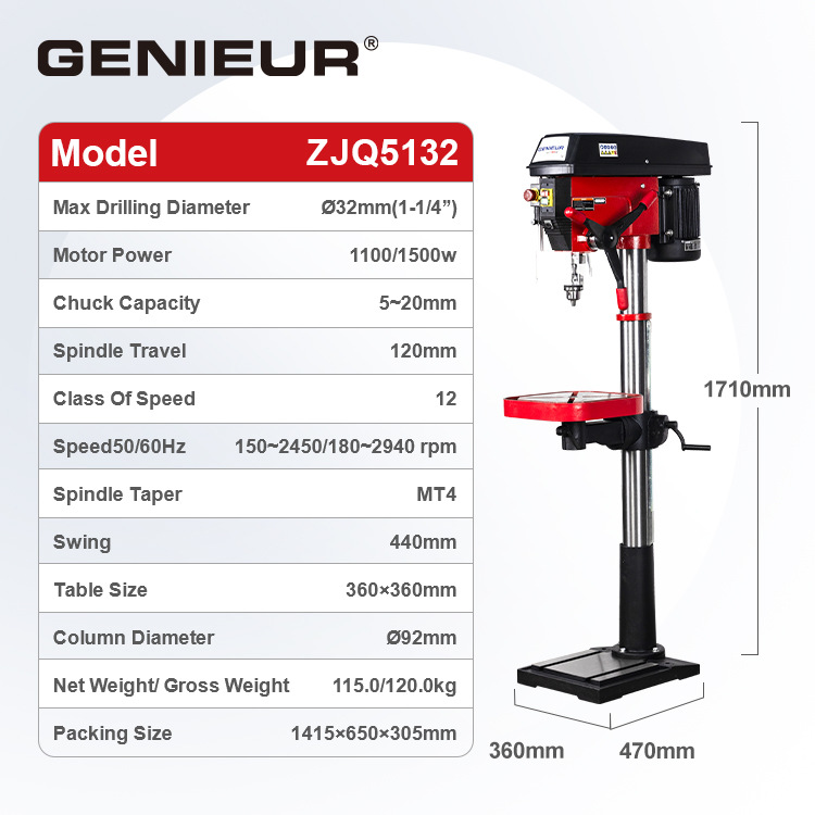 32mm bench drill press machine