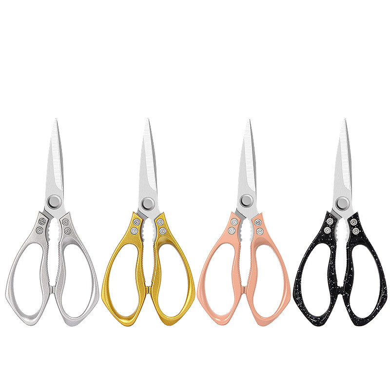 Stainless steel powerful kitchen scissors, walnut scissors, chicken, duck, fish and meat scissors, and multi-functional household food scissors are available in stock