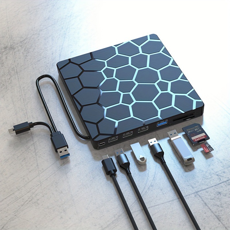 Multi-functional optical drive, external optical drive, stone-patterned optical drive, usb optical drive, ultra-thin DVD optical drive, burner, multi-functional engraving Specification image