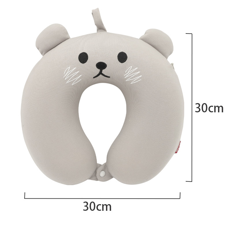 Order memory foam rabbit Bear U-shaped pillow, Kanglewu Cartoon cute animal neck pillow, car neck order Specification image