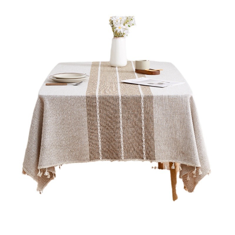 Cross-border best-selling cotton and linen tablecloths, ins, fresh and clean, no-wash, waterproof and oil-resistant, wholesale of home dining tablecloths and coffee table covers Item Picture