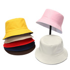 日韩新款街头时尚透气纯色光板渔夫帽女春夏布帽子双面戴盆帽代发
