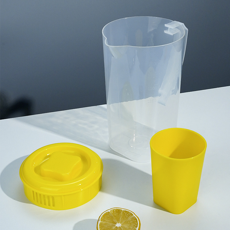 Plastic cold water kettle, heat-resistant and high-temperature resistant, large-capacity cold water kettle, juice tying kettle, high appearance level cold water cup, household set details Picture