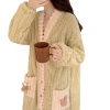 Coral fleece bathrobes, thickened and fleece warm pajamas for autumn and winter, mid-length women's nightgowns, bathrobes, flannel home wear Item Picture
