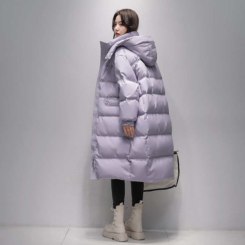 Xuezhongfei Winter Down jacket Women's mid-length style 2022 New over-the-knee trendy and fashionable bread jacket work jacket Specification image