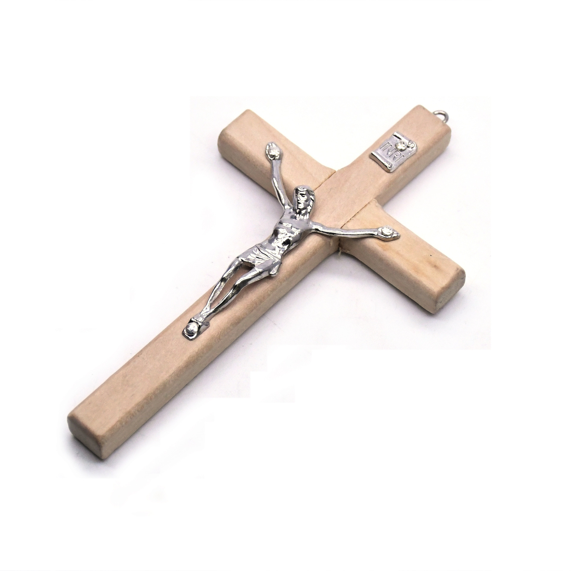 The large-sized 8.5*15cm wooden cross hand-held cross gift decoration is selling well in cross-border foreign trade e-commerce details Picture