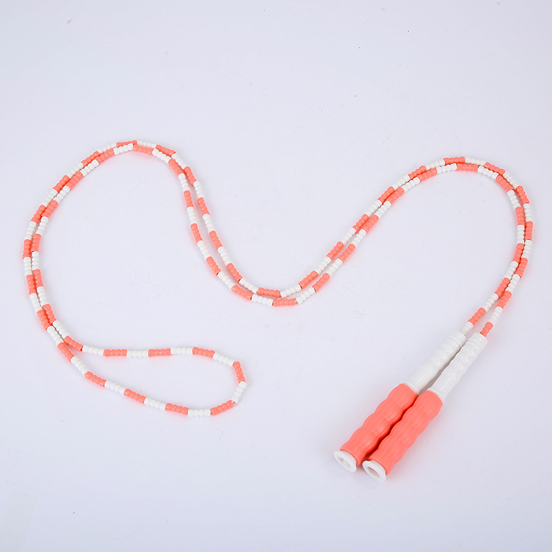 Non-Knotted Bamboo Skip Rope Primary School Figure Bead Skip Rope Beginners Children Soft Bead Skip Rope Manufacturers Wholesale