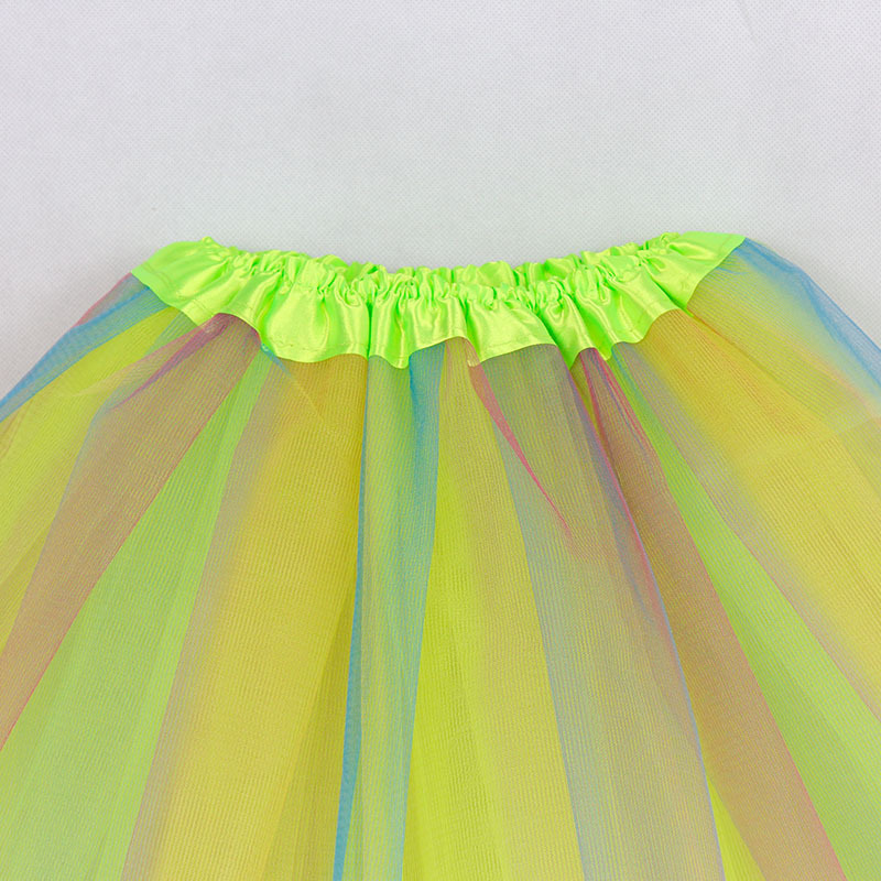 Skirt twill rainbow skirt Princess gauze skirt European and American gauze skirt Children's skirt ballet pommel skirt Specification drawing