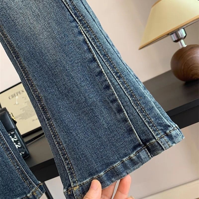 破洞裤子/牛仔短裤女高腰韩版/工装裤/牛仔裤/女装细节图