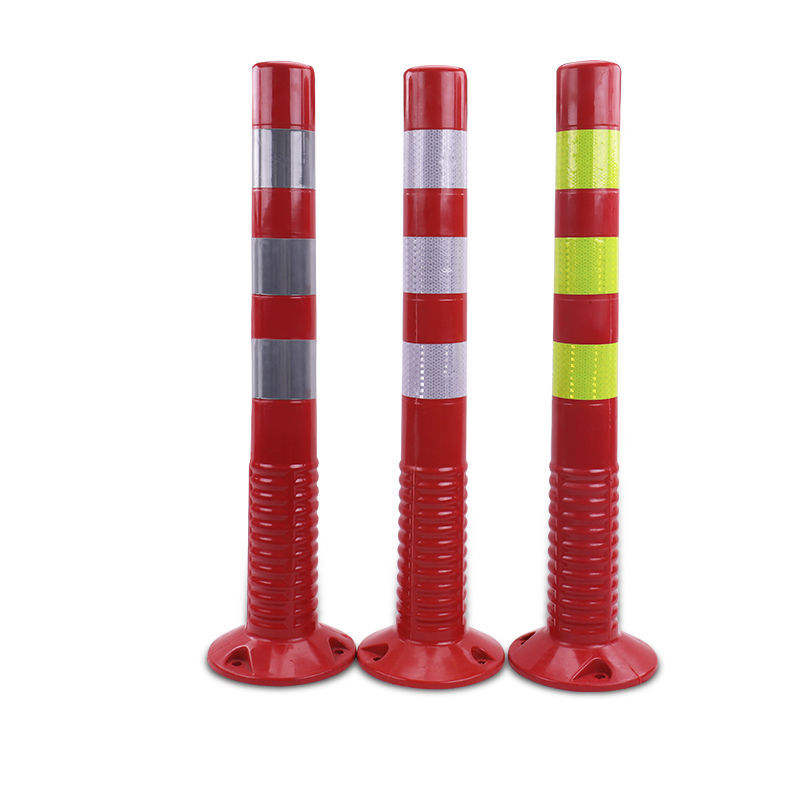 塑料警示柱弹力柱隔离桩护栏交通设施道路安全路障锥PU反光防撞柱详情图4