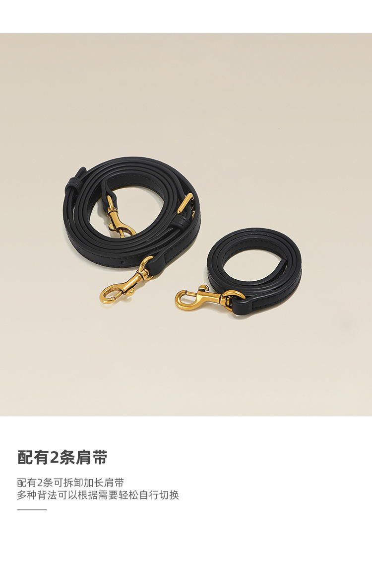 小众真皮麻将包女高级感手提包锁扣韩系拉链通勤大容量单肩斜挎包详情7