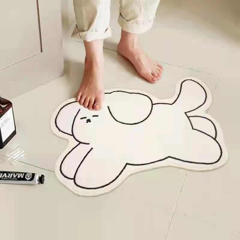 Cartoon Cute Shape Long Strip Wear-Resistant Dirty Bedroom Bed Blanket Household Absorbent Non-Slip Reinforced Imitation Cashmere Carpet Application Scenario