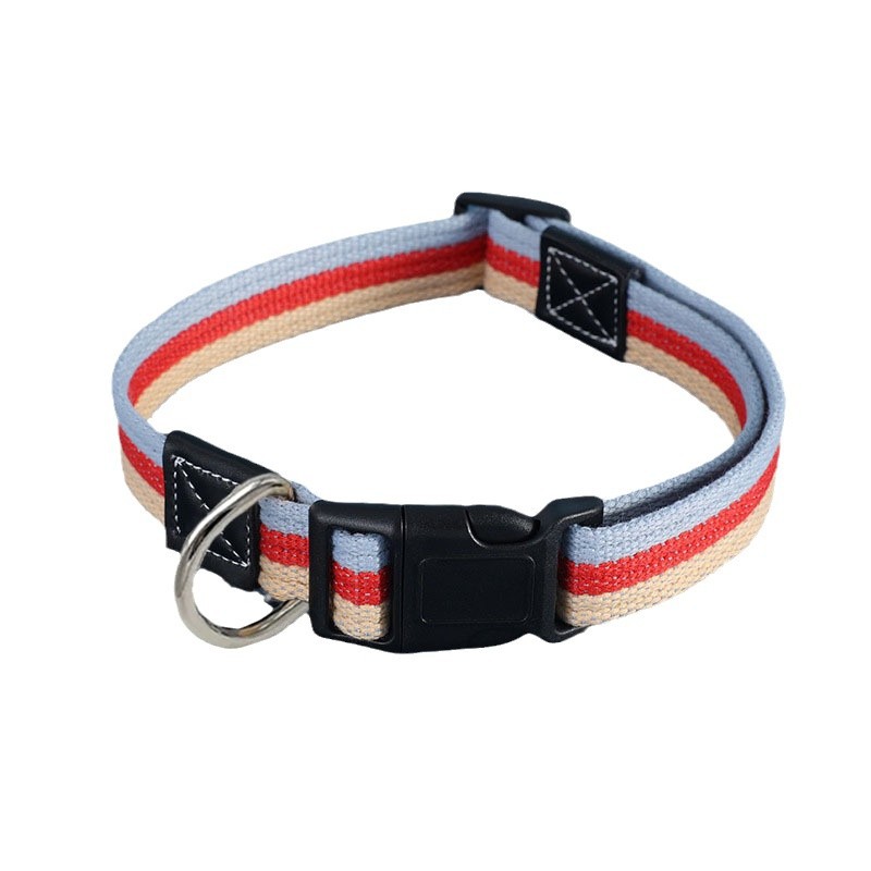 Factory direct sales of pet collars, dog neck rings, thickened canvas webbing, adjustable buckles, dog walking and training neck covers Item Picture