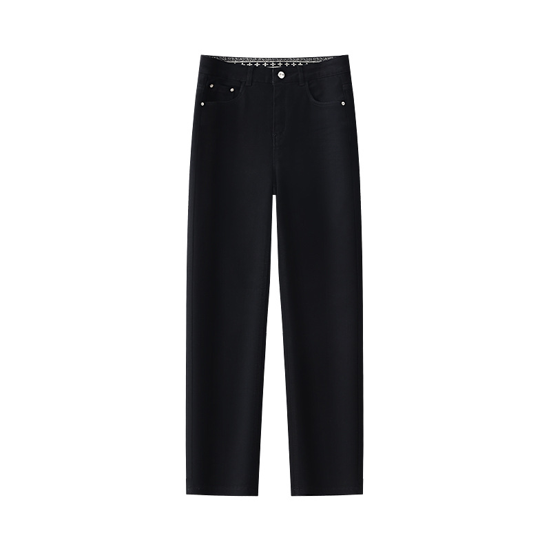 The new Spring and Autumn style 9-inch straight casual pants are high-waisted, slimming and Korean-style pants that are versatile Item Picture