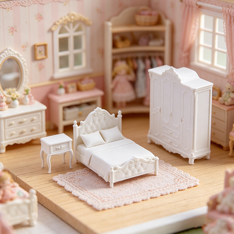 Miniature dolls, miniature toys, sofas, home interior miniature scene furniture sets, role-playing miniature ornaments Specification image