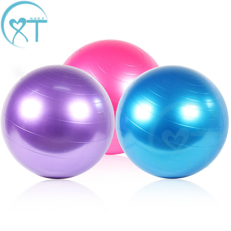 55cm厂家PVC材料光面健身瑜伽球体操球加厚批发零售运动器材跨境