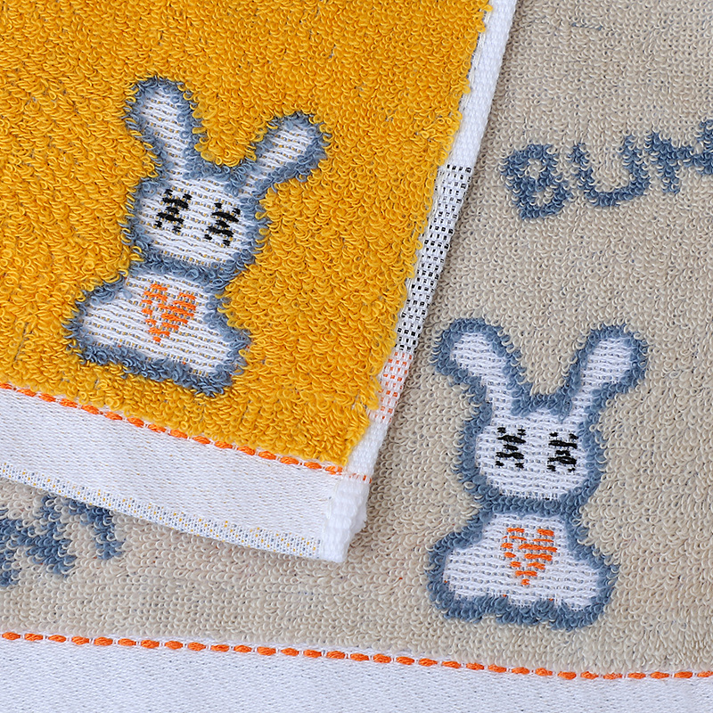 Cotton Towel Cartoon Square Hanging Absorbent Children's Cotton Cute Little Towel Infant Kindergarten Child Towel Application Scenario