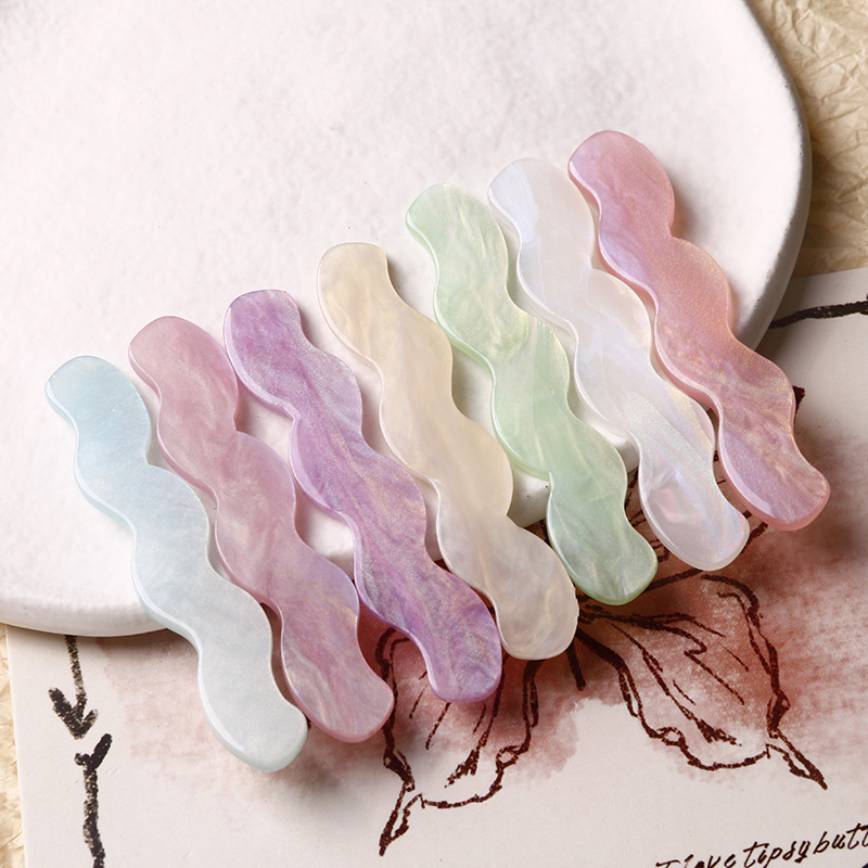 Simple and versatile, long, flowing sand, wavy plate diy accessories, hair clips, hair ornaments, mobile phone case materials wholesale Specification image
