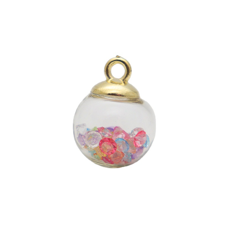 Dreamy colored brick and stone mixed style glass ball pendant accessories, necklace headband, bracelet, keychain DIY jewelry accessories Item Picture