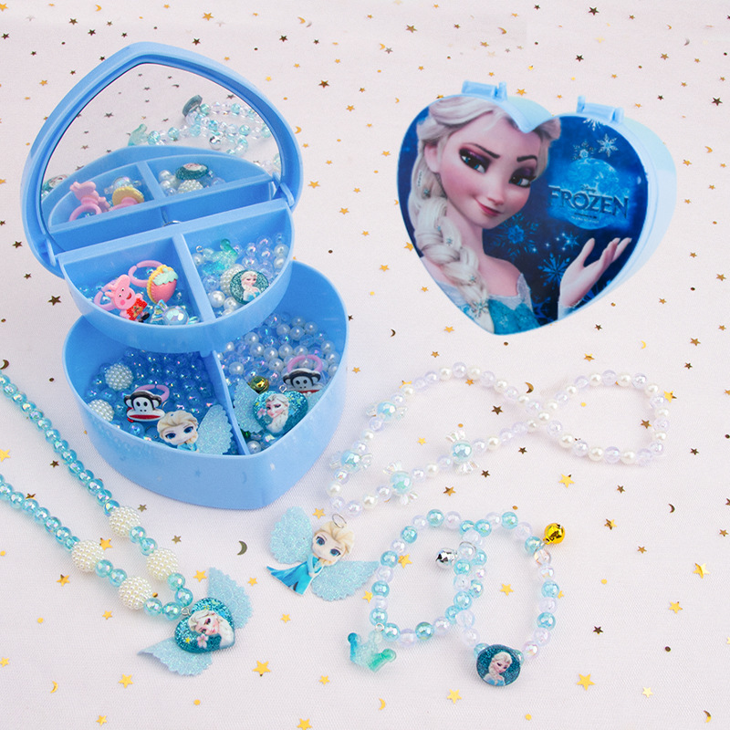 Children's educational toys, girls' beaded beads, diy material kits, Aisha jewelry, necklaces, bracelets, and stringing beads