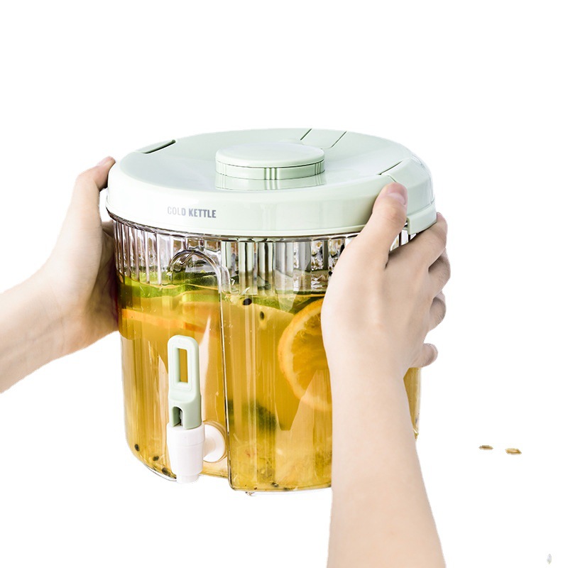 Food Grade Summer Fruit Tea Lemon Tea Cold Kettle Large Capacity Cold Brew Juice Pot With Tap For Refrigerator Cold Water Bucket Item Picture