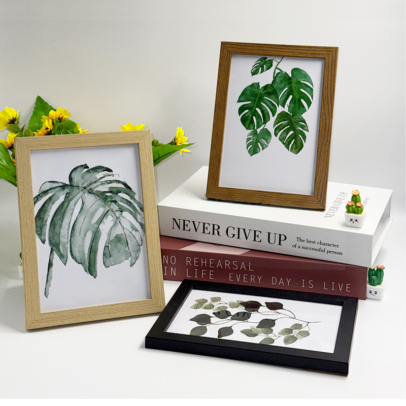 相框批发画框摆台摆件照片墙5寸6寸7寸8寸10寸a4简约木质diy相框