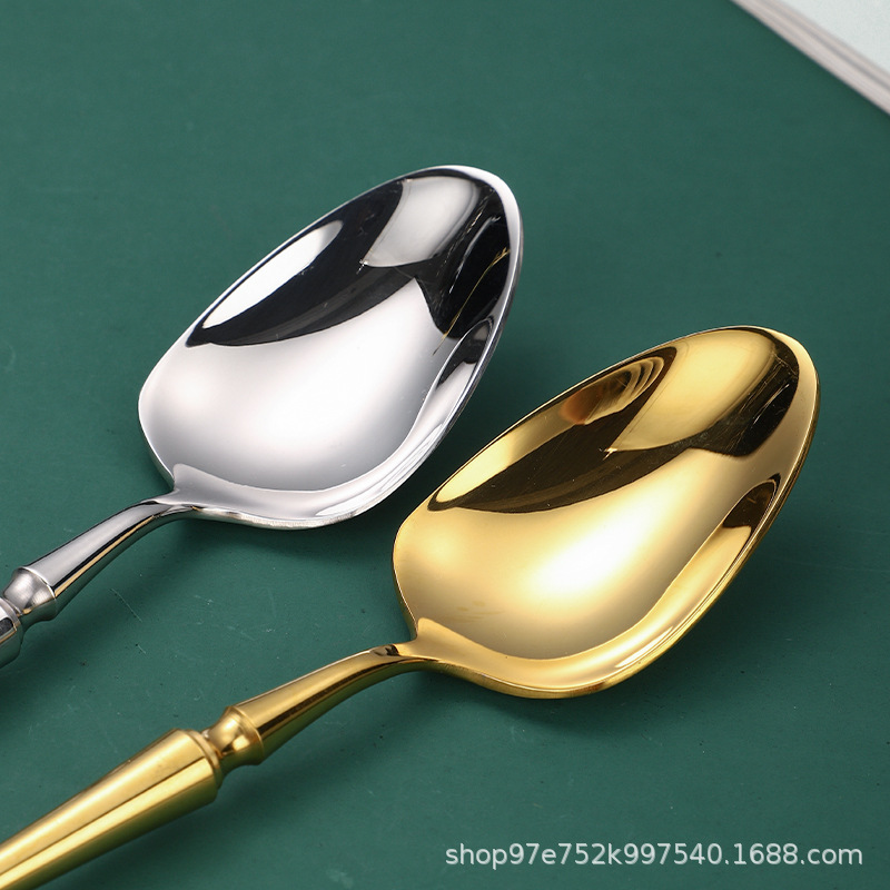 Ins304 Stainless Steel Small Brute Knife And Fork Dessert Spoon Gold Mirror Solid Restaurant Home Western Steak Knife And Fork Specification drawing