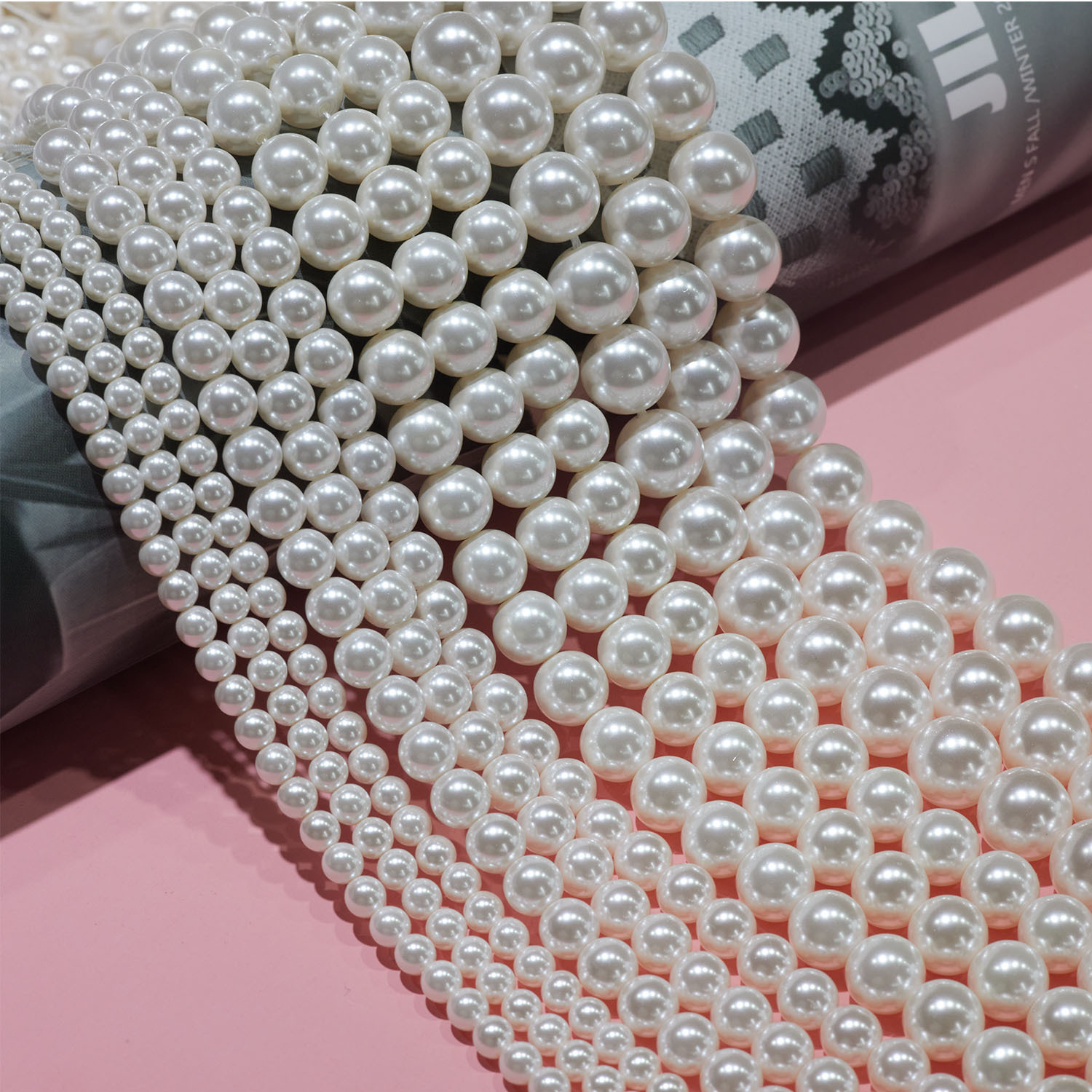 仿南洋贝珠散珠强光施家珍珠项链贝珠串手工diy项链手链配件饰品详情图2