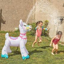 跨境新款PVC 充气喷水独角兽喷水羚羊 户外儿童戏水玩具洒水绵羊