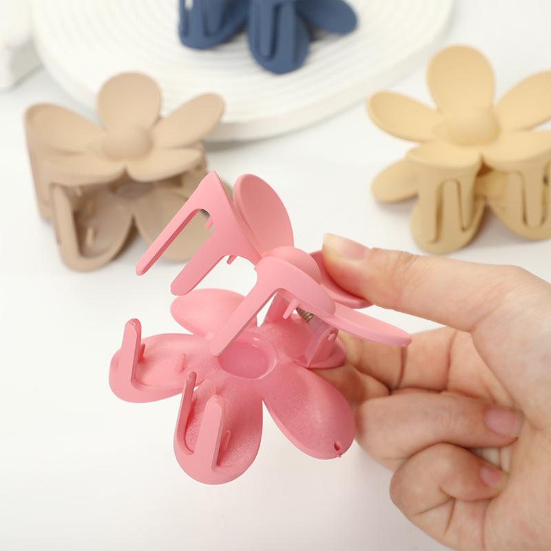 Korean Instagram Macaron Hair Clip Matte Flower Grip Temperament Hair Grip Back Of Head Pan Hair Clip Hair Accessories Specification drawing