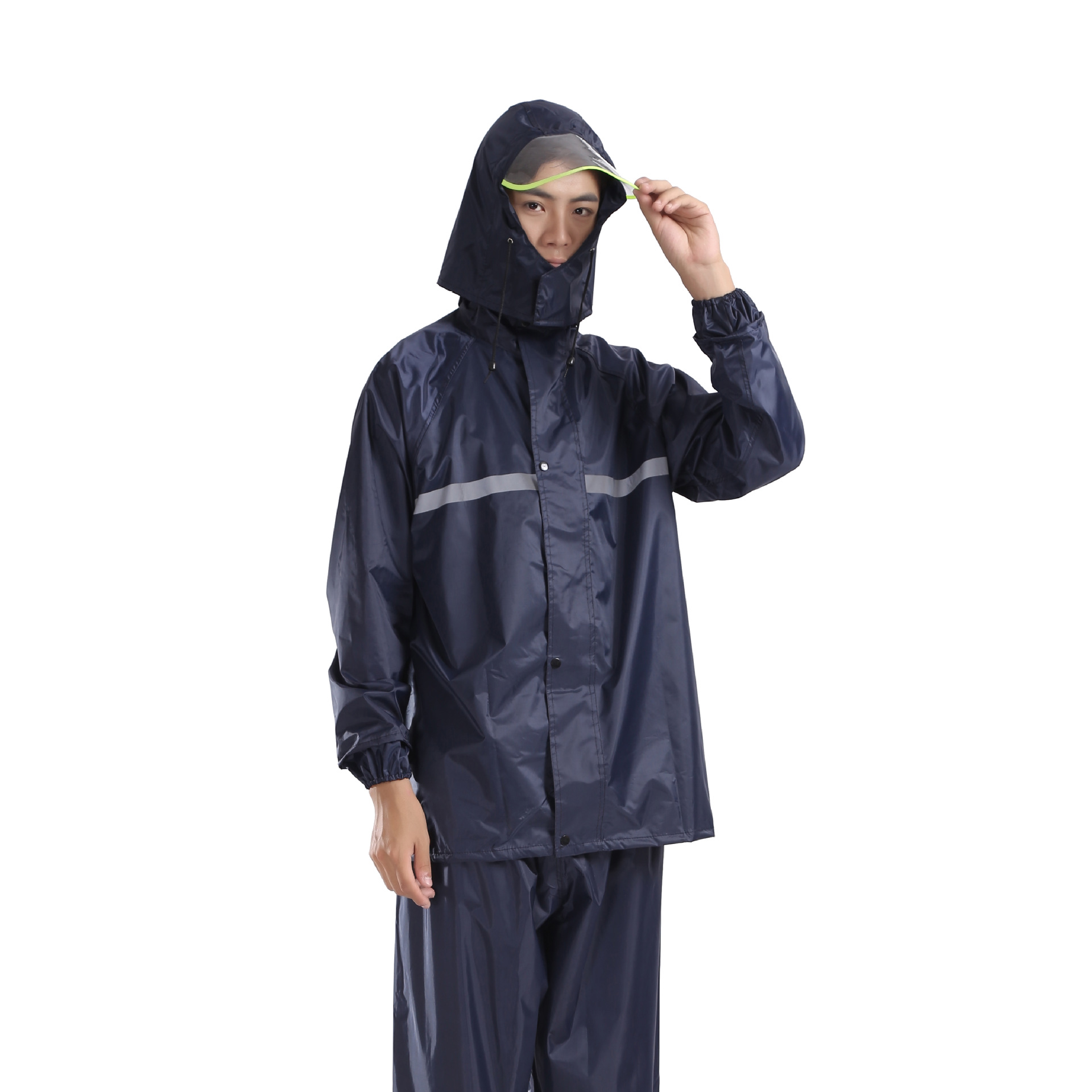 Wholesale Electric Motorcycle Raincoat Rain Pants Cycling Reflective Raincoat Split Set Site Labor Protection Adult Raincoat Item Picture