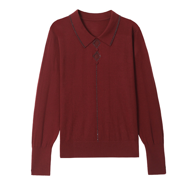 羊毛毛衣女/女装毛衫妈妈装/高领羊毛衫女/毛衣女羊毛/冬季连衣裙白底实物图