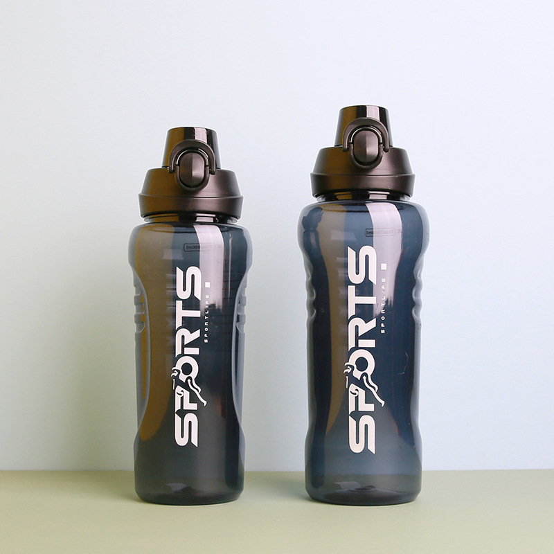 外贸出口亚马逊跨境新品大容量直饮透明塑料水杯户外防摔手提水壶