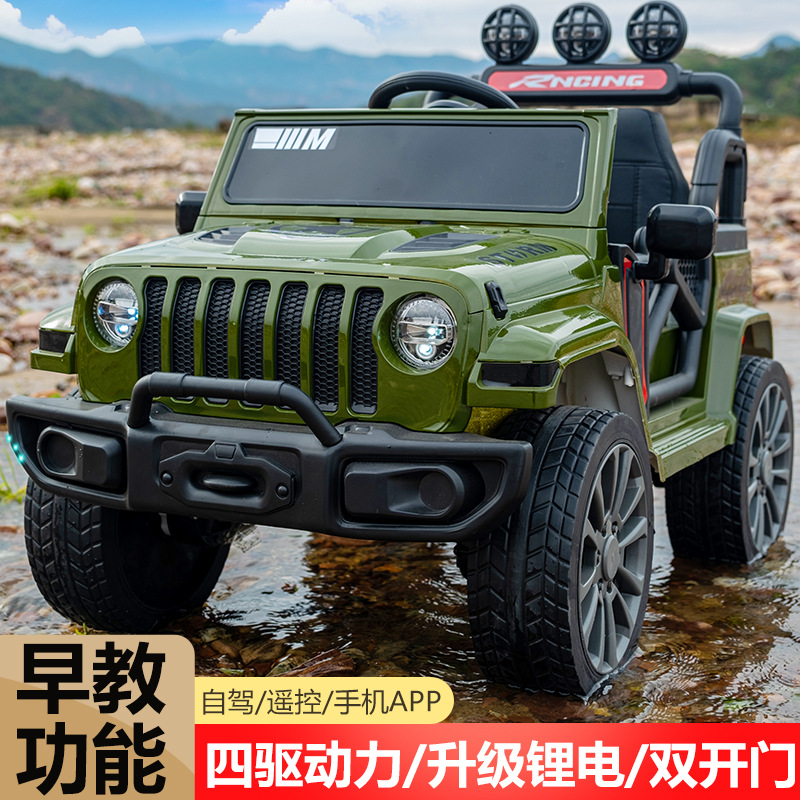 Children's toy car, Wrangler, four-wheel off-road vehicle, suitable for children aged 2 to 7, remote-controlled car, children's charging car Application Scenario