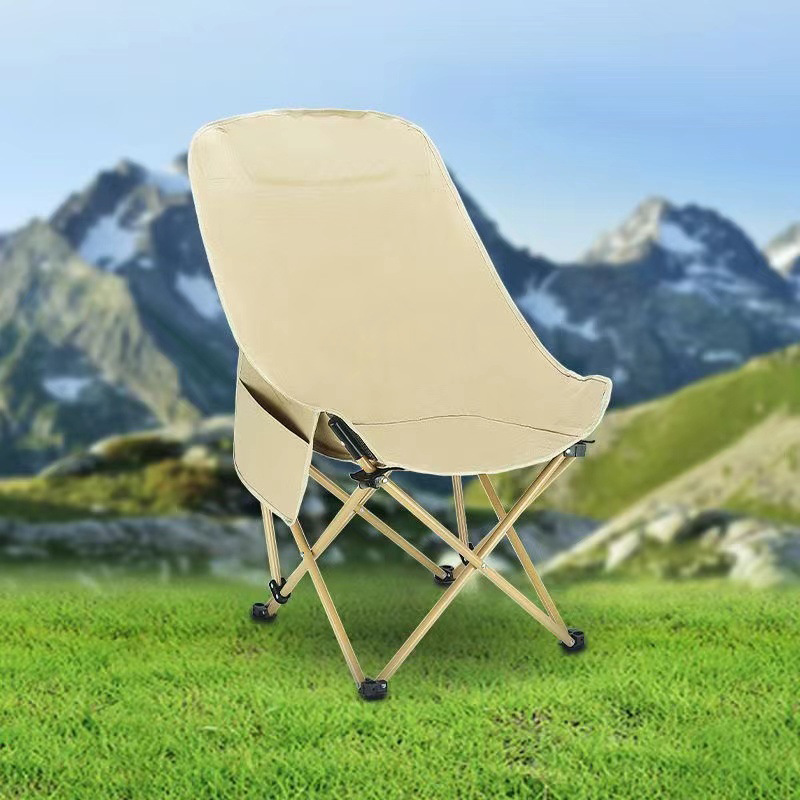 Outdoor folding moon chair, portable high-back camping and leisure chair, direct supply and wholesale of travel folding chairs from the manufacturer Specification image
