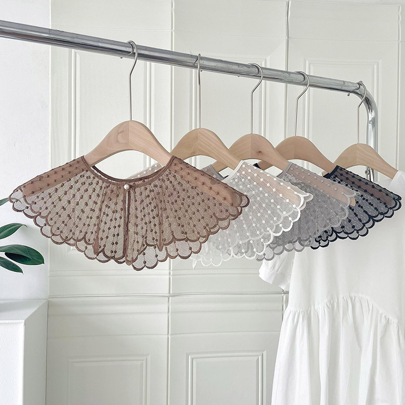 新款蕾丝镂空外搭小披肩女夏季韩版百搭装饰护颈配裙子坎肩假领子