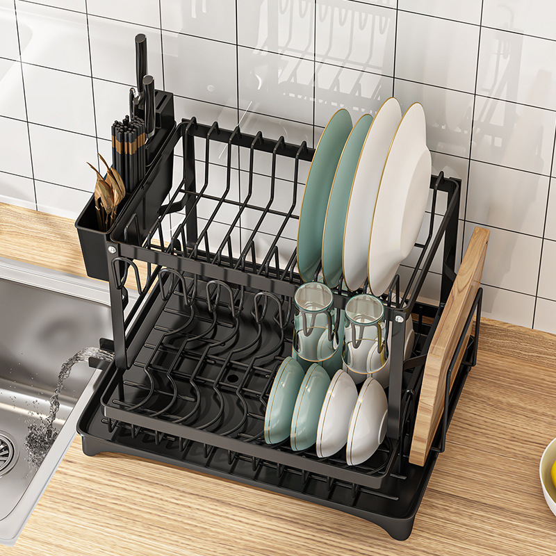 Cross-border household kitchen dish rack, dish, chopsticks, tableware storage, draining rack, countertop, dish drying rack, storage rack, consignment Application Scenario
