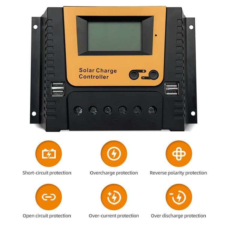 Original factory direct sales of private mold PWM solar lithium battery controller 48V 10A, 20A, 30A, 40A, 50A, 60A, 80A details Picture