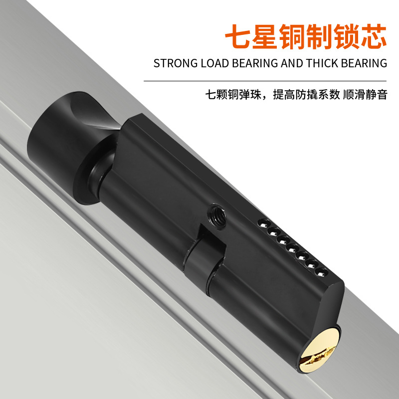 Indoor bedroom door silent split anti-insertion handle lock, household wooden door, bathroom door lock silent split lock Specification image