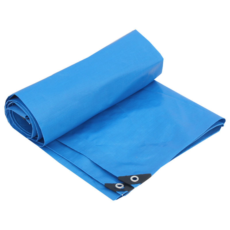 全新料双蓝200克篷布 PE彩条布塑料帆布油布苫布遮阳布防雨防水布详情图5